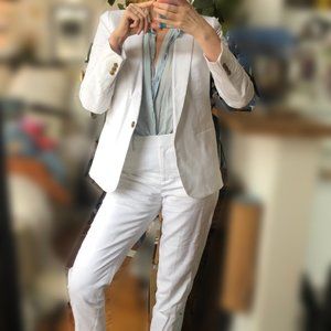 J. Crew Linen-Cotton Holland Suit Blazer & Pants NWOT